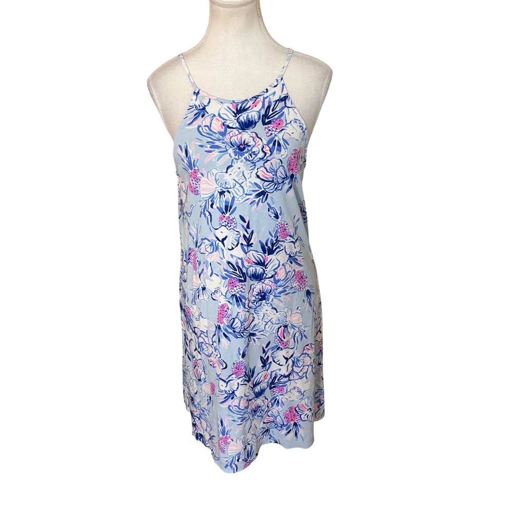 Lilly Pulitzer Margot Dress Blue Tassel Sleeveless‎ Mini Size Small